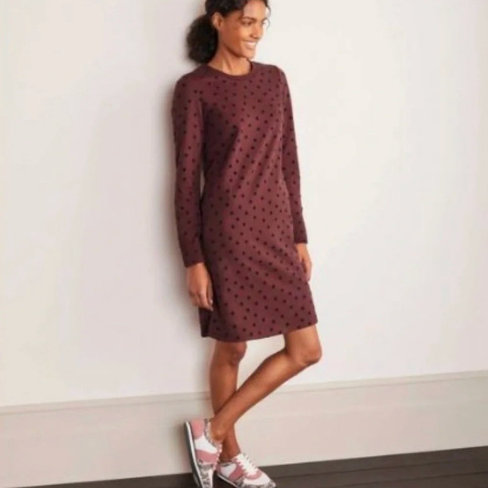 Boden Polka Dot Sweatshirt Dress Size 2 US